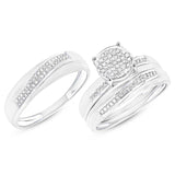 0.25ct 14k White Gold Diamond Trio Set