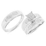 0.30ct 14k White Gold Diamond Trio Set