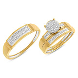0.24ct 14k Yellow Gold Diamond Trio Set