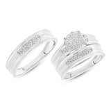 0.28ct 14k White Gold Diamond Trio Set