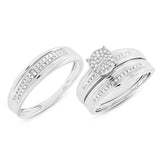 0.27ct 14k White Gold Diamond Trio Set