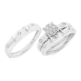 0.27ct 14k White Gold Diamond Trio Set