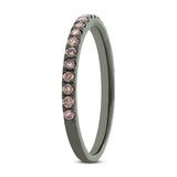 0.43ct 14k Black Rhodium Gold Champagne Diamond Lady's Band Size 8
