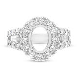2.30ct 18k White Gold Diamond Semi-mount Ring