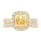 1.25ct 14k Yellow Gold Diamond Semi-mount Ring 2-pc