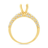 1.37ct 14k Yellow Gold Diamond Semi-mount Ring 2-pc
