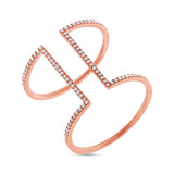 0.22ct 14k Rose Gold Diamond Lady's Ring Size 8.5