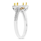 0.33ct 18k Two-tone Gold Diamond Semi-mount Ring