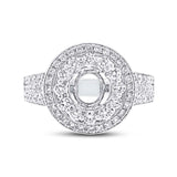 1.14ct 14k White Gold Diamond Semi-mount Ring