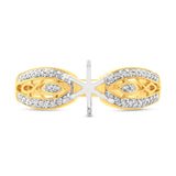 0.20ct 14k Yellow Gold Diamond Semi-mount Ring for 1.00ct Center