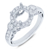 0.52ct 18k White Gold Diamond Semi-mount Ring
