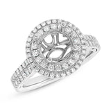 0.65ct 14k White Gold Diamond Semi-mount Ring