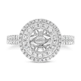 0.65ct 14k White Gold Diamond Semi-mount Ring