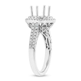 0.65ct 14k White Gold Diamond Semi-mount Ring