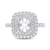 0.83ct 14k White Gold Diamond Semi-mount Ring