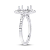 0.83ct 14k White Gold Diamond Semi-mount Ring