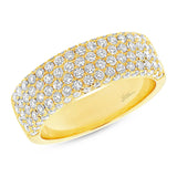 1.32ct 14k Yellow Gold Diamond Lady's Pave Band