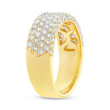 1.32ct 14k Yellow Gold Diamond Lady's Pave Band