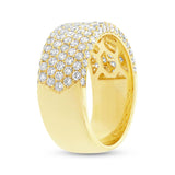 1.63ct 14k Yellow Gold Diamond Lady's Pave Band