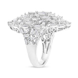 3.20ct 14k White Gold Diamond Baguette Lady's Ring