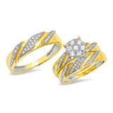 0.83ct 14k Yellow Gold Diamond Trio Set