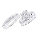 0.41ct 14k White Gold Diamond Trio Set Pave