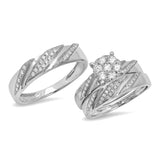 0.83ct 14k White Gold Diamond Trio Set