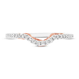 0.22ct 14k Two-tone Rose Gold Diamond Shadow Band