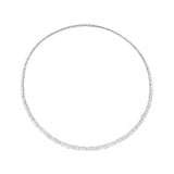 3.96ct 14k White Gold Diamond Baguette Choker Necklace
