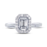 0.36ct 18k White Gold Diamond Lady's Ring Size 11