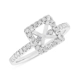 0.38ct 18k White Gold Diamond Semi-mount Ring