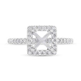 0.38ct 18k White Gold Diamond Semi-mount Ring