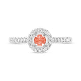 0.27ct 18k Two-tone Rose Gold Diamond Semi-mount Ring for 0.50ct Center