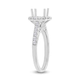 0.58ct 18k White Gold Diamond Semi-mount Ring for 1.50ct Center