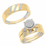0.25ct 14k Yellow Gold Diamond Trio Set