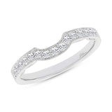 0.32ct 14k White Gold Diamond Shadow Band
