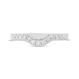 0.32ct 14k White Gold Diamond Shadow Band