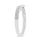 0.32ct 14k White Gold Diamond Shadow Band