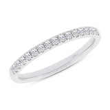 0.20ct 18k White Gold Diamond Lady's Band Size 6