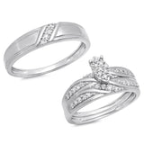 0.40ct 14k White Gold Diamond Trio Set