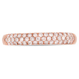 0.38ct 14k Rose Gold Diamond Lady's Pave Band Size 6.5