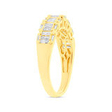 0.53ct 14k Yellow Gold Diamond Baguette Lady's Band