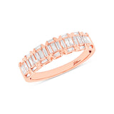 0.53ct 14k Rose Gold Diamond Baguette Lady's Band