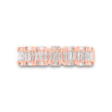 0.53ct 14k Rose Gold Diamond Baguette Lady's Band