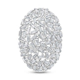 2.97ct 14k White Gold Diamond Baguette Lady's Ring