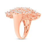 2.97ct 14k Rose Gold Diamond Baguette Lady's Ring
