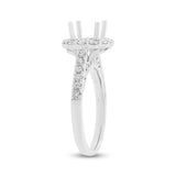 0.81ct 18k White Gold Diamond Semi-mount Ring for 1.50ct Center Size 6.5