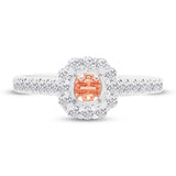 0.48ct 18k Two-tone Rose Gold Diamond Semi-mount Ring for 0.75ct Center