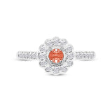0.39ct 18k Two-tone Rose Gold Diamond Semi-mount Ring for 0.50ct Center