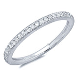 0.19ct 14k White Gold Diamond Lady's Band Size 8